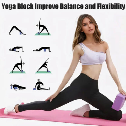 BLOCCHI YOGA 💕  Set di 2 supporti Blocchi Yoga Antiscivolo