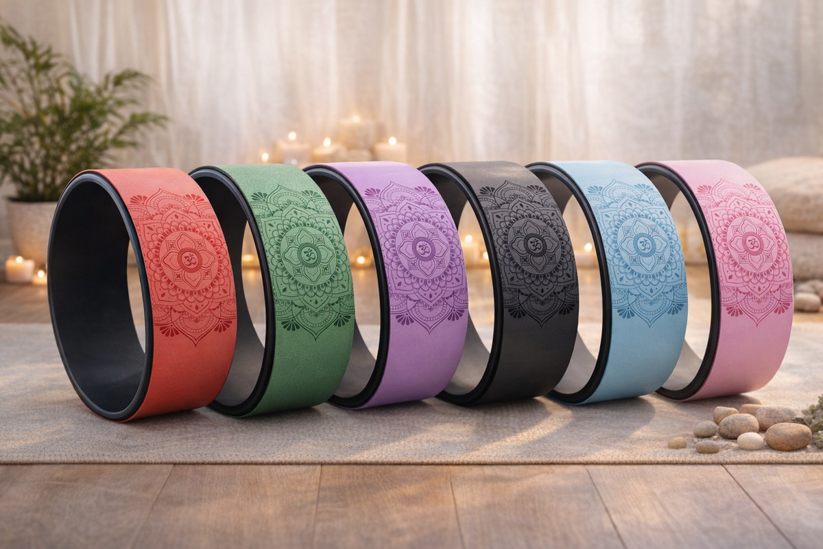Ruota mandala yoga in uso per apertura del cuore