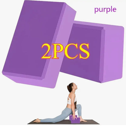 BLOCCHI YOGA 💕  Set di 2 supporti Blocchi Yoga Antiscivolo