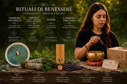 RITUALE SONORO dei 4 Elementi ✨ Kit professionale di Autoguarigione con Strumenti Vibrazionali