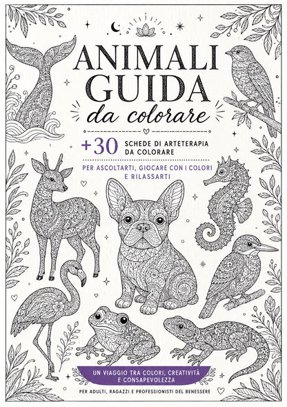 ANIMALI GUIDA 📖  Libro rilassante  da colorare