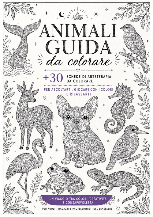 ANIMALI GUIDA 📖  Libro rilassante  da colorare