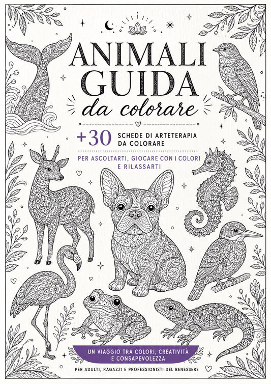 ANIMALI GUIDA 📖  Libro rilassante  da colorare