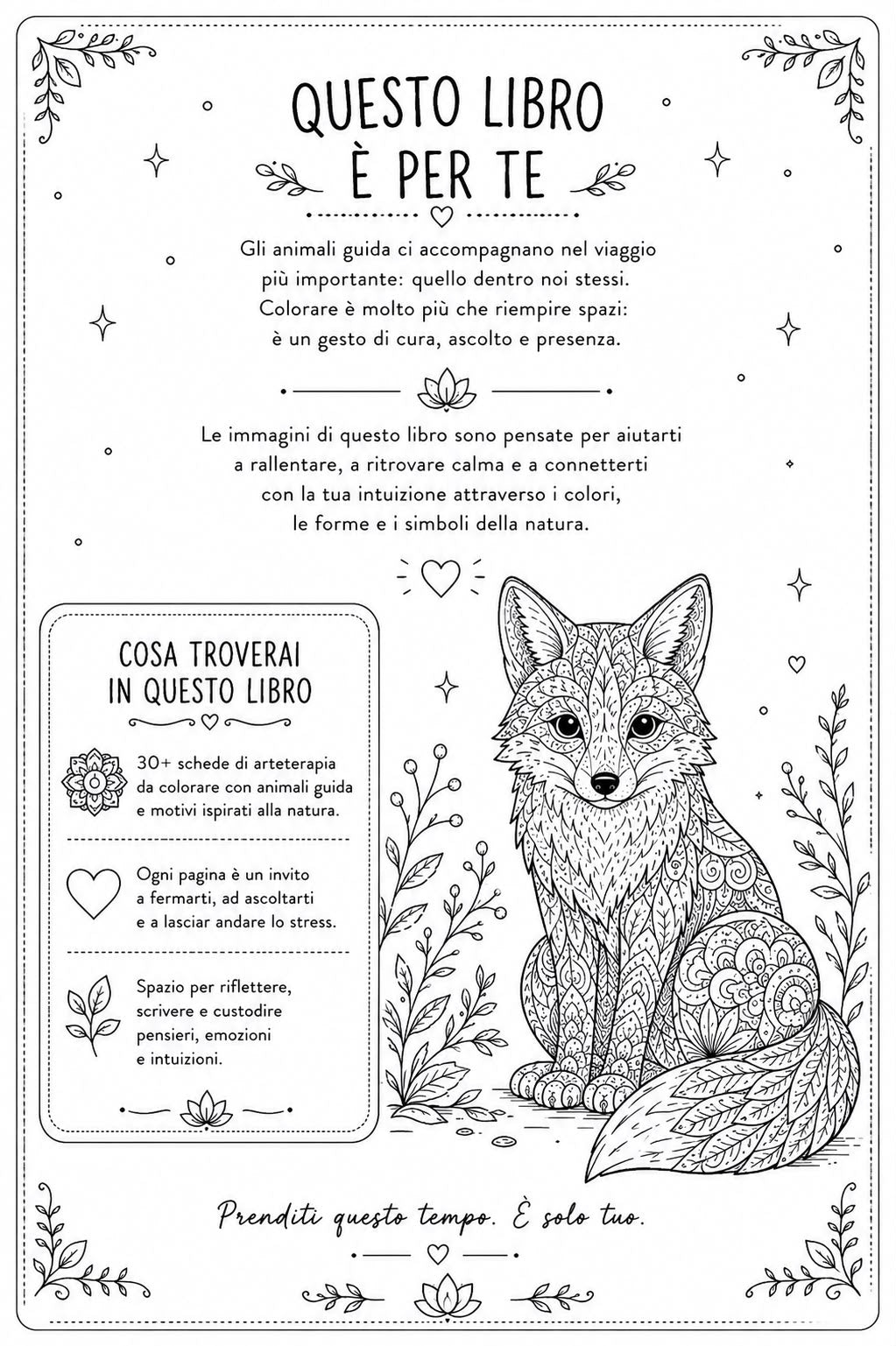ANIMALI GUIDA 📖  Libro rilassante  da colorare