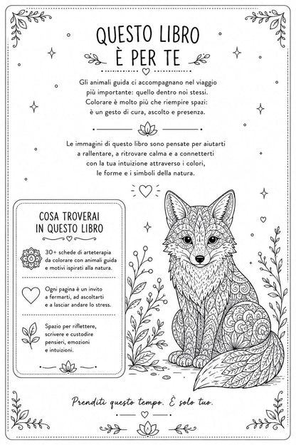 ANIMALI GUIDA 📖  Libro rilassante  da colorare